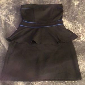 Black dress with blue strips